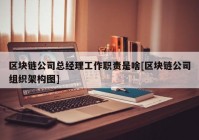 区块链公司总经理工作职责是啥[区块链公司组织架构图]